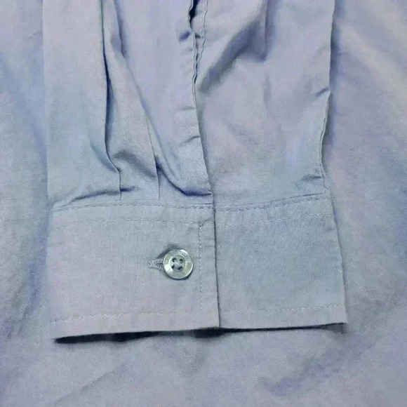 Woman Within Perfect Pintuck Top Women 1X 22/24 Blue Tunic Classic Career Office - Picture 8 of 14